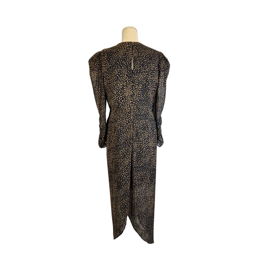 ASTR Toulouse Princess Sleeve Midi Dress Black Animal Women’s Medium Naturecore - Picture 3 of 16